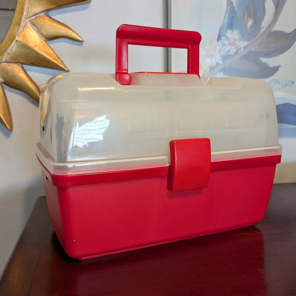 Storage Tool Box 3 Layer Handled Multipurpose Organizer Art Craft NWOT Creative